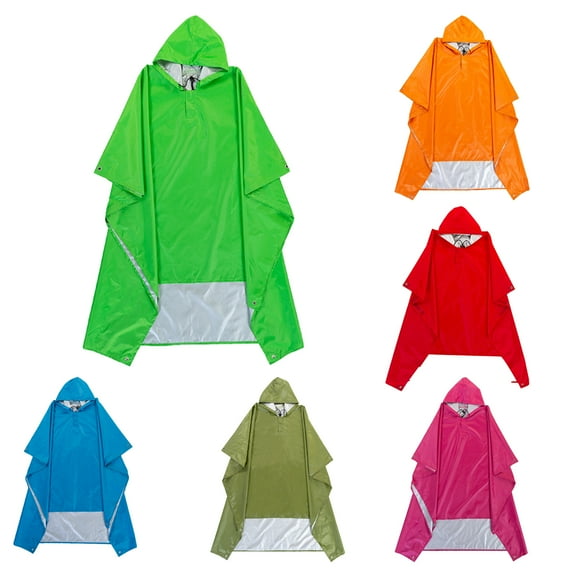 AURORA TRADE Rain Jacket Waterproof 3 in 1 Multifunction Raincoat Reusable Canopy Rainwear Camping Mat Windbreaker Bike Poncho for Hiking, Hunting, Outdoor, Climbing, Camping