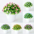 thumbnail image 1 of AURORA TRADE Small Fakes Potted Plants Artificial Small Flower Faux Plants Indoor Pot for Balcony Office Bathroom Home Decor, 1 of 3