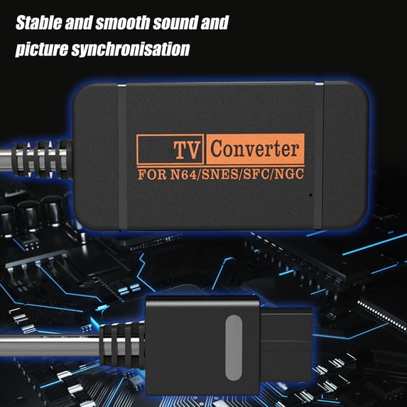 AURORA TRADE Video Adapter No Transmission Loss High Clarity Vision Plug And Play No Delay Stable Signal Data Transfer Portable Support compatible 720P Video Adapter for for N64 for SNES