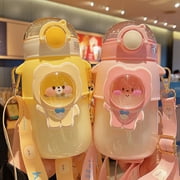 AURORA TRADE Water Bottles with Straw, 720Ml Kawaii Water Bottles, Cute Water Bottles Modern Water Jug, Women/Teen Girl/School