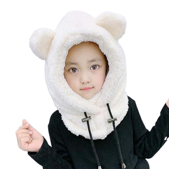 AURORA TRADE Women Hat Solid Color Ear Autumn Winter Windproof Dome Cap for Riding