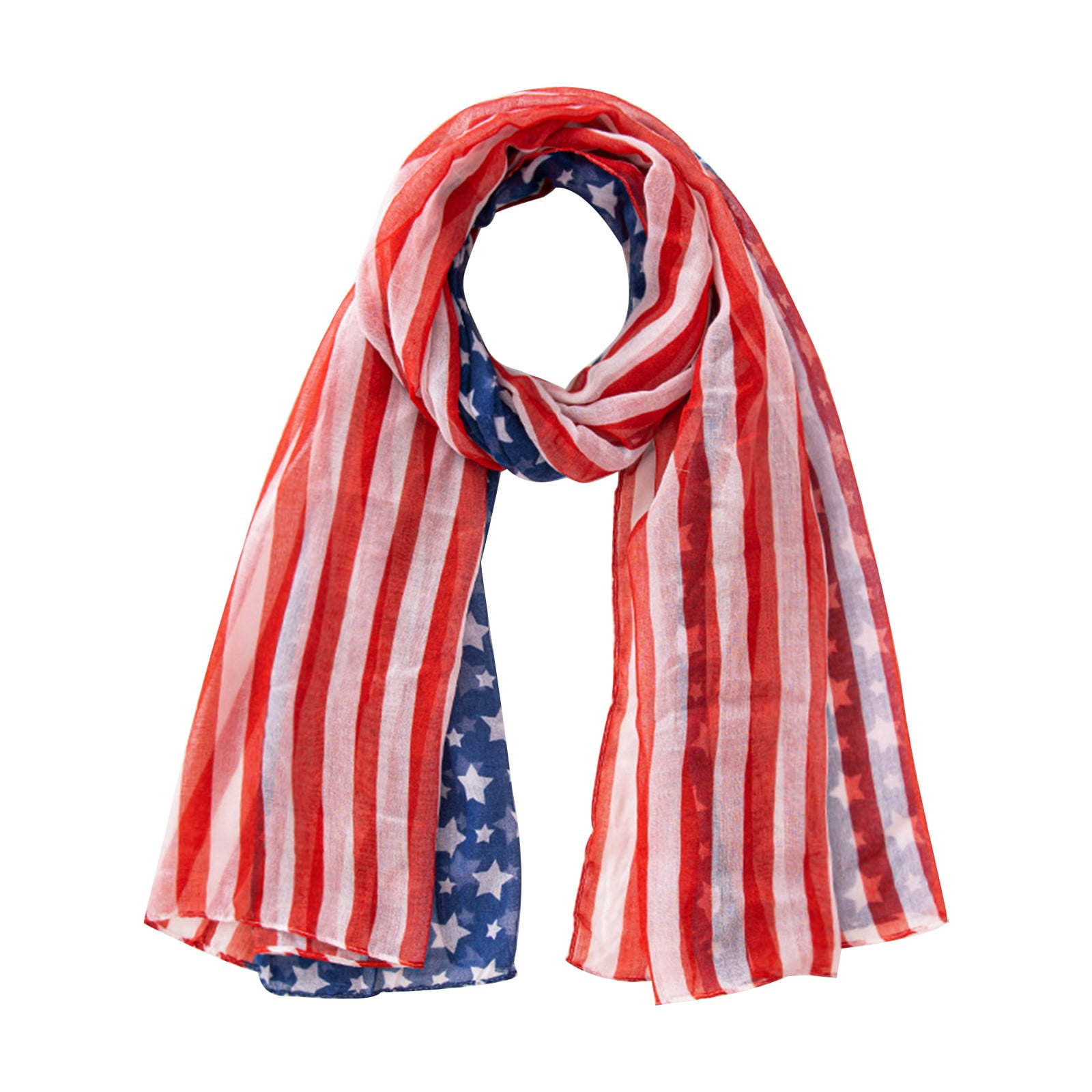 AURORADY Patriotic Scarf 4th of July Red White Blue Scarf 250th Scarves ...