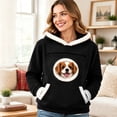 thumbnail image 1 of AURORADY Pet Pouch Hoodie for Women Oversized Fleece Sweatshirt with Zipper Cat Dog Carrier Pullover Top, 1 of 9