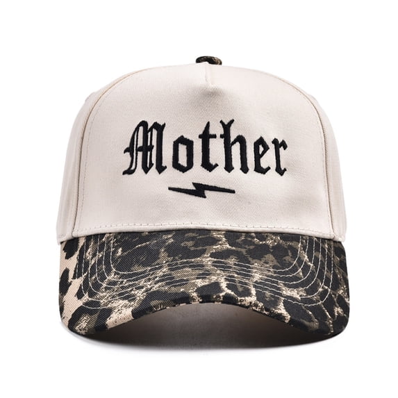 AURORADY Unisex Mother Embroidered Baseball Cap Retro Two Tone Trucker Hat Adjustable Dad Hat Summer Sun Hat for Outdoor Daily Wear