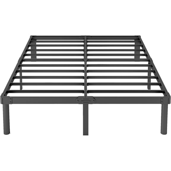 AURORAL ZONE 14" King Size Bed Frame, Heavy Duty Steel Platform Bed, No Box Spring Needed, Extra Under Bed Storage, Easy Assembly, Rounded Legs, Black
