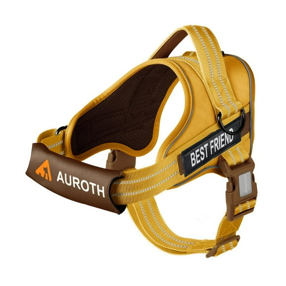 AUROTH No Pull Dog Harness - Soft Padded Service Vest, Reflective, Adjustable, Easy On & Off - Great for Walking & Training, Suitable for Small, Medium & Large Dogs