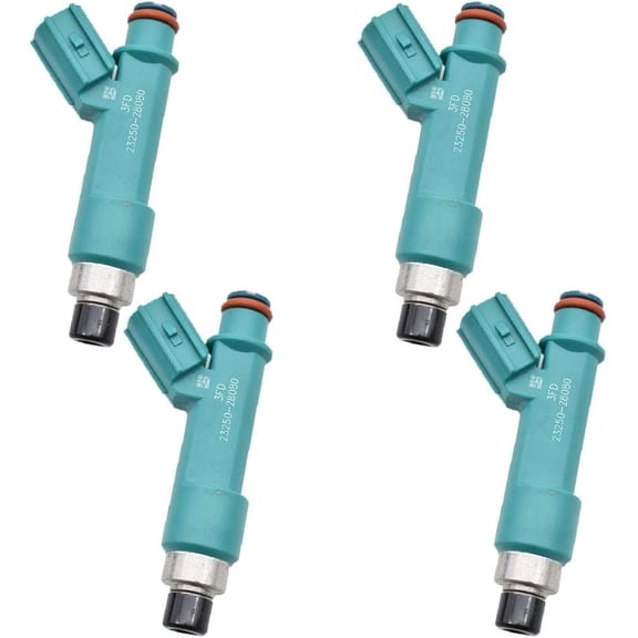 AURUS OEM Fuel Injectors Set of 4 – 23250-28080 for 2003–2015 Toyota Camry, Corolla, RAV4, Highlander, Matrix, Solara & Scion tC / xB 2.4L I4