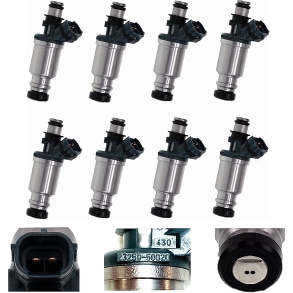AURUS OEM Fuel Injectors Set of 8 – 23250-50020 for 1992–1997 Lexus LS400 & SC400 4.0L V8 – Replaces 195500-5560, FJ525
