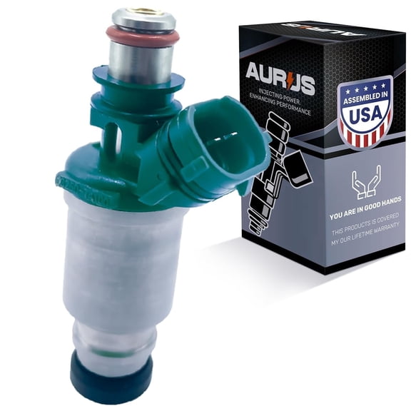 AURUS OEM 1pc Fuel Injector 23250-74100 Compatible with 1992-2000 Toyota Camry Celica MR2 Solara 2.2L 5S-FE motor for Toyota Rav4 2.0L 3S-FE motor I4 OEM 195500-5580 842-12144 (1 fuel injector)