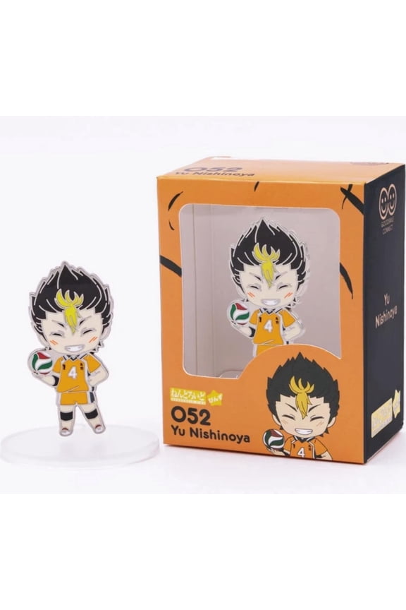 Yu Nishinoya Haikyuu Lapel Pin, Enamel Metal, Multicolor