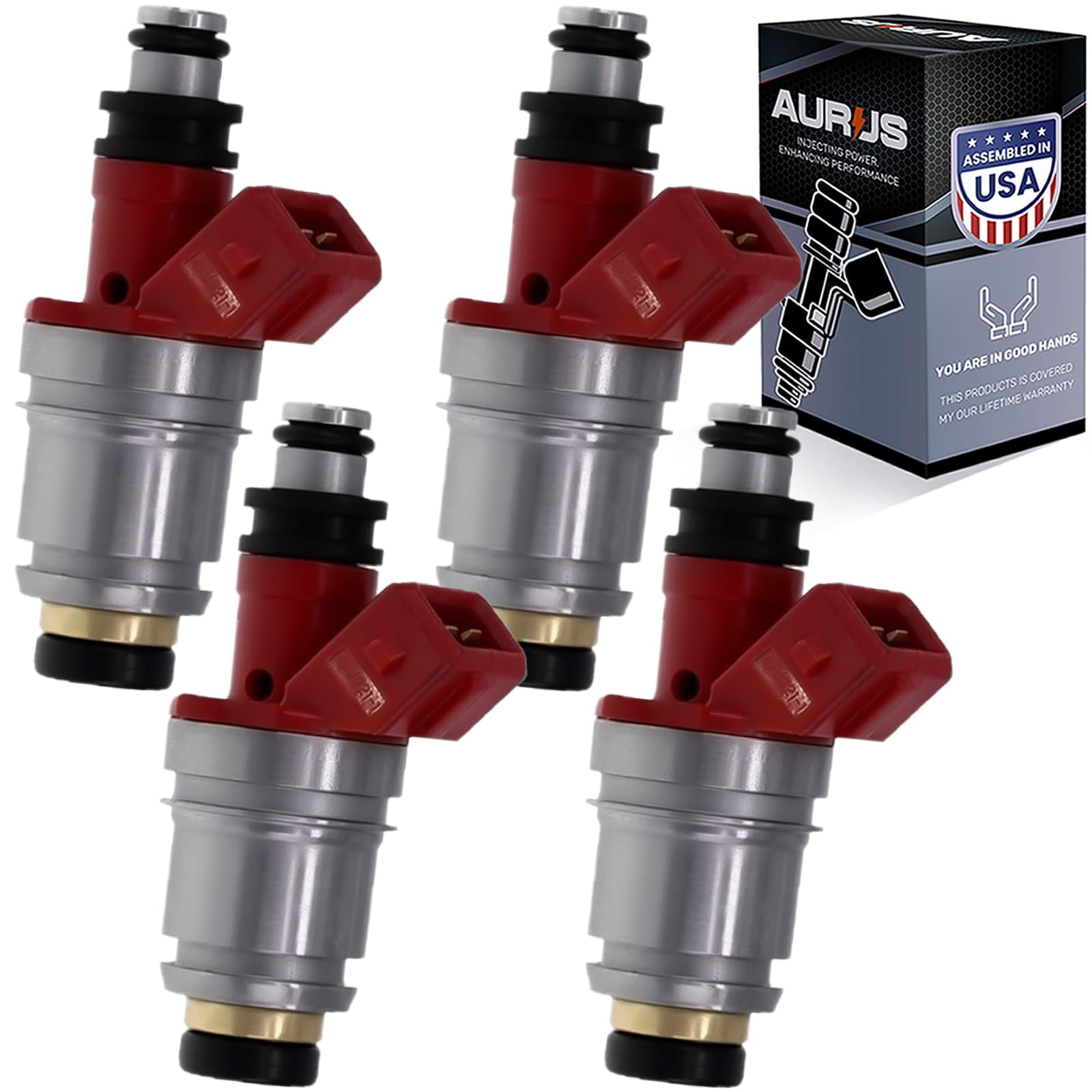 AURUS x4 SET of Fuel Injectors Js21-1 16600-86G00 Compatible with 1990 ...
