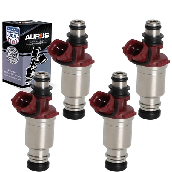 AURUS x4 SET of OEM Fuel Injectors 23250-16160 195500-5620 Compatible with 1993 1994 1995 1996 1997 Toyota Corolla Geo Prizm 1994-1997 Celica 1.8L I4 cylinder Engine 2 hole nozzle 4A-FE 7A-FE motor