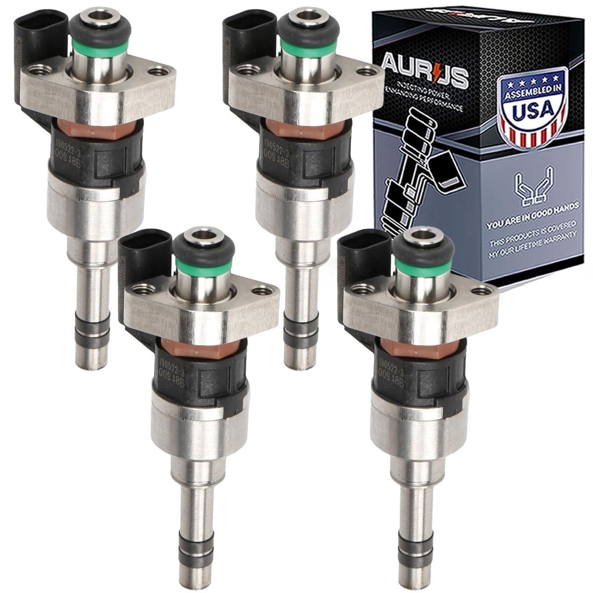 AURUS x4 SET of OEM Fuel Injectors 55577403 12644767 Compatible with Buick Encore for Chevrolet Cruze Trax 1.4L for Chevrolet Malibu Equinox for GMC Terrain 1.5L L4 Cylinder Engine 2016-2022