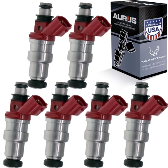 AURUS OEM Fuel Injectors Set of 6 – 23250-62020 for 1988–1991 Toyota Camry & 1990–1991 Lexus ES250 2.5L V6 – Replaces 842-12163