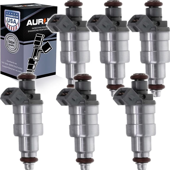 AURUS x6 SET of OEM Fuel Injectors 53030778 53030343 Compatible with 1996 1997 1998 Jeep Cherokee Classic Country SE Grand Cherokee Laredo Orvis TSI Wrangler Sahara Sport 4.0L I6 cylinder Engine
