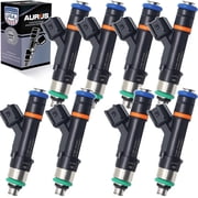 AURUS x8 SET of OEM Fuel Injectors 0280158003 3L3E-D5A Compatible with 2004 Ford F-150, F150 Heritage for Lincoln Mark LT 5.4L V8 Cylinder Triton motor 822-11181 FJ953 EV14EL 4 hole nozzle
