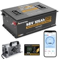 AURYNTHRA 48V 105Ah Lithium Golf Cart Battery 200A BMS with LCD Screen ...