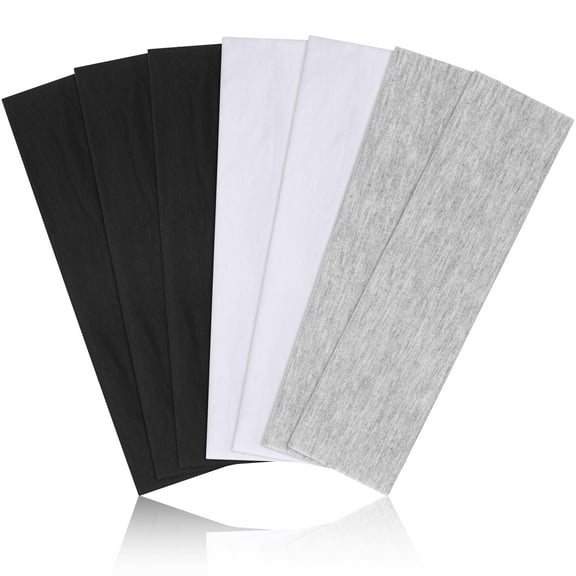 AUSALL Headbands for Women Non Slip - 7PCS Fashion Sports Hair Bands for Women's Hair, Soft Cotton Cloth Stretchy Headbands for Women for Workout Yoga Running