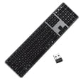 thumbnail image 1 of AUSDOM 2.4G Wireless Bluetooth Full Size Keyboard,Quiet Slim Multi-Device Rechargeable with Number Pad | Compatible with PC/Mac/Windows - Black, 1 of 8