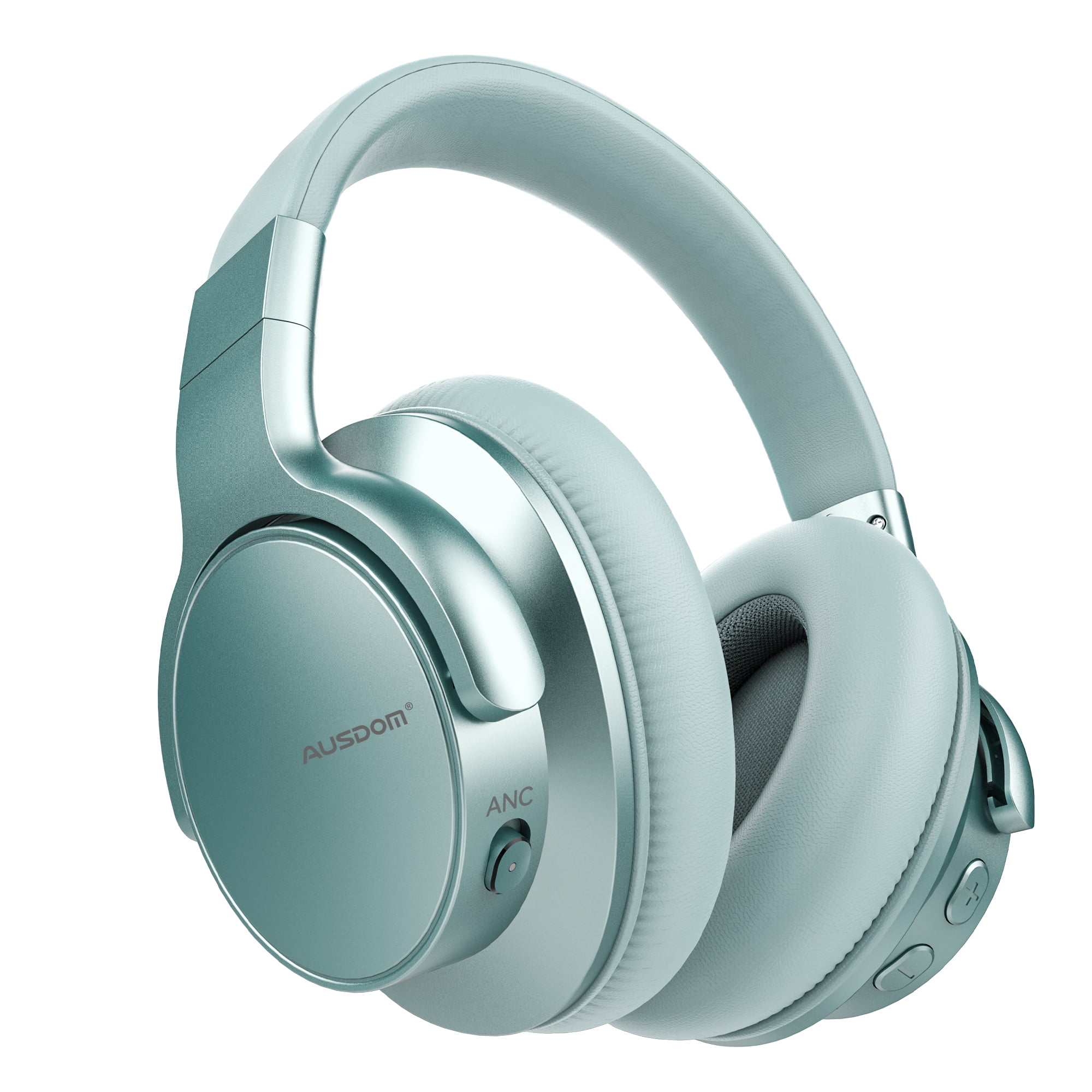 AUSDOM Auriculares Bluetooth con cancelación de ruido: E7 Auriculares  inalámbricos sobre la oreja ANC con micrófono, tiempo de reproducción de 50