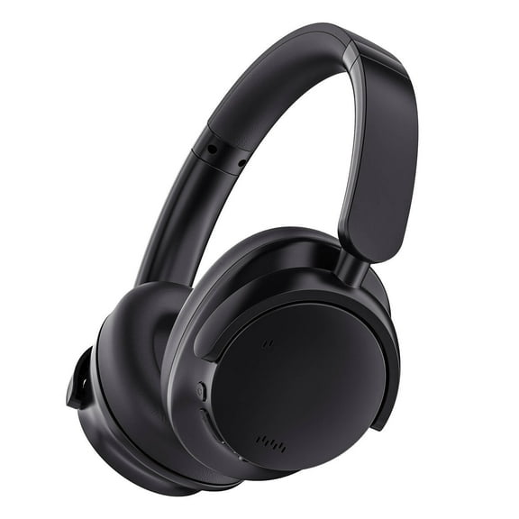 AUSDOM E7 PRO ANC Headphones, Bluetooth 5.3 Over-Ear, 80H Playtime, Hi-Res Audio, Mic - Black