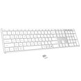 thumbnail image 1 of AUSDOM Full Size Keyboard with Number Pad - 2.4G Wireless Bluetooth, Quiet Slim Multi-Device Rechargeable | Compatible with PC/Mac/Windows - White, 1 of 8