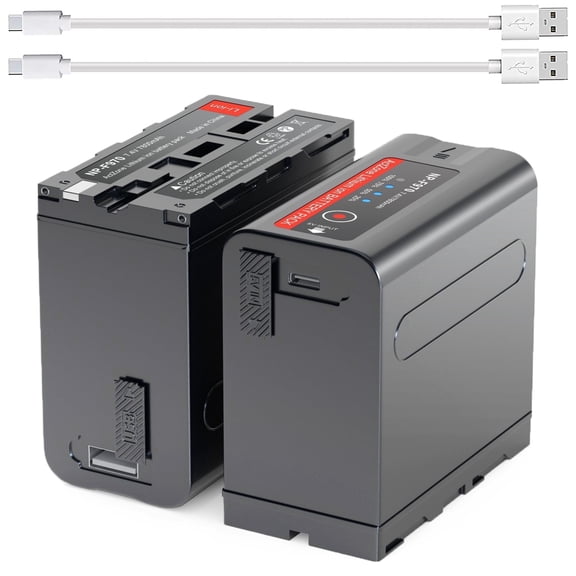 AUSIO 2 Pack Replacement NP-F970 Batteries for DCR-VX2100, DSR-PD150, DSR-PD170, FDR-AX1, HDR-AX2000, HDR-FX1, HDR-FX7, HDR-FX1000, HVL-LBPB, HVR-HD1000U, HVR-V1U, HVR-Z1P