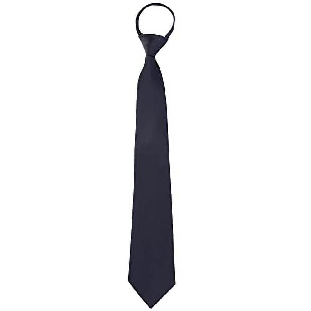 Trimming Shop Clip-On Black Neck Tie Soft Polyester For Formal Wear, Weddings, Prom Party, Celebration, Parties, Unisex Classic Design Ultra Modern Style At Men's Clothing Store - View #2