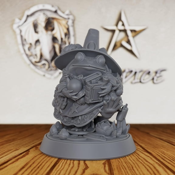 AUSPDICE 32mm DND Miniature Frog Wizardess, DND Minis for Fantasy Tabletop Games Dungeons and Dragons,Collectors, and Hobby Enthusiasts-S15