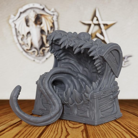 AUSPDICE Chest Mimic DND Miniatures,Paintable Miniatures for Board Games Perfect for RPG Enthusiasts-S06