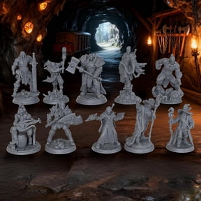AUSPDICE Human Occupations Miniatures Set Unpainted RPG Tabletop Gaming Figures,Human Miniatures for DND, TTRPG Role Playing, RPG Accessories-AS827