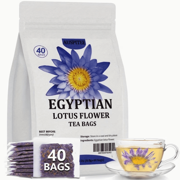 AUSPITEE Egyptian Lotus Flowder Tea 40bags Natural Herbal Tea for Gift Afternoon Tea