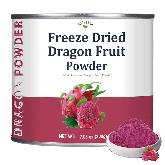 AUSPITEE Freeze Dried Dragon Fruit Powder 200g Juice Pitaya Powder for Food Coloring, Baking, Smoothies
