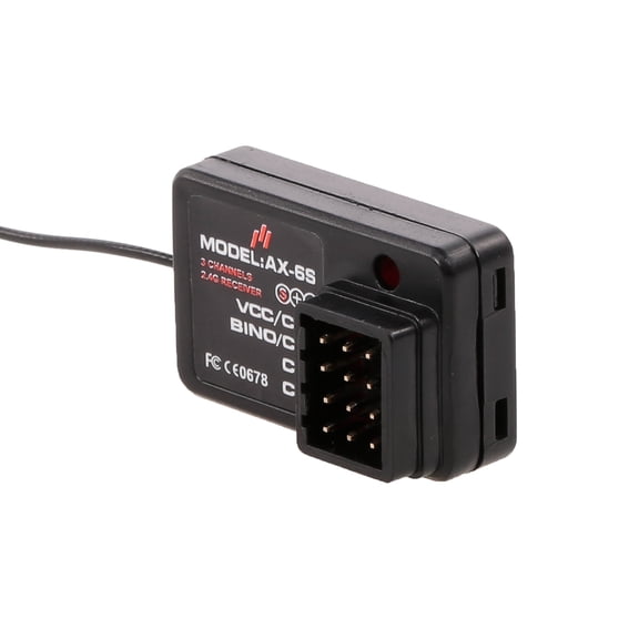 AUSTAR AX6S 2.4GHz 4CH Radio Control Receiver for RC Car and Boat Vehicles, Compatible with AUSTAR AX6S Transmitter, High Sensitivity and Anti-Jamming, Black (1.18 inches / 3 cm)