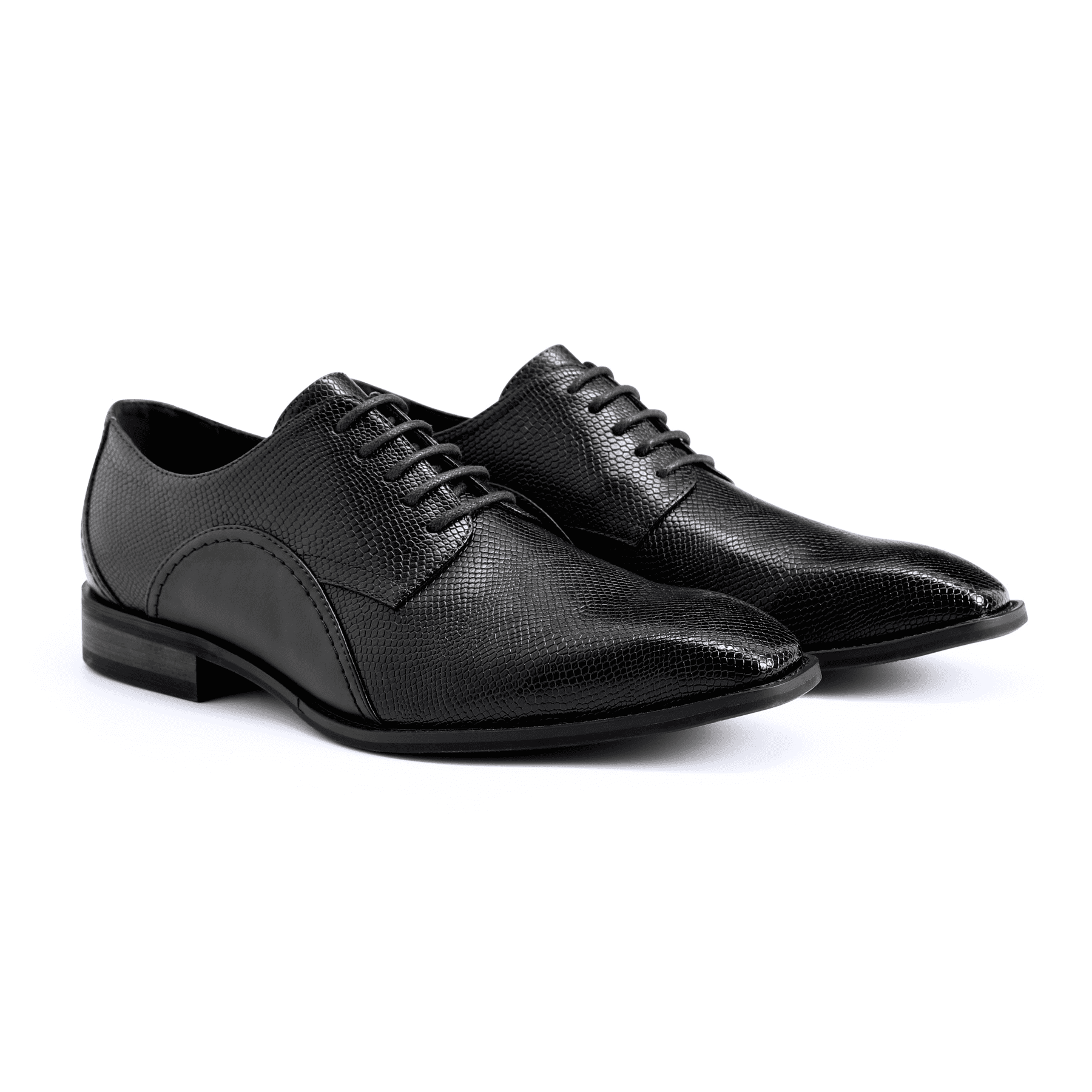 Embossed PU Leather Oxfords - Lace Up Business Casual Dress Shoes Amazon.com | Oxford Dress Shoes for Men Lace Up Two Tone  main image 3