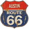 thumbnail image 1 of AUSTIN Route 66 Sign Shield Metal Gift Man Cave Gift 211110002250, 1 of 1