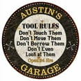 thumbnail image 1 of AUSTIN'S Garage Rules 12" Round Metal Sign Garage Bar Wall Décor 200120013250, 1 of 1