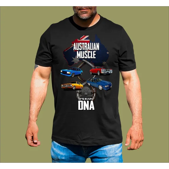 AUSTRALIAN MUSCLE CARS IN MY DNA T-SHIRT