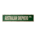 thumbnail image 1 of AUSTRALIAN SHEPHERD Vintage Aluminum Street Sign dog pet lover breeder groomer rustic metal tin | Indoor/Outdoor |  18" Wide, 1 of 4