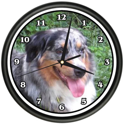 AUSTRALIAN SHEPHERD Wall Clock dog doggie pet breed gift