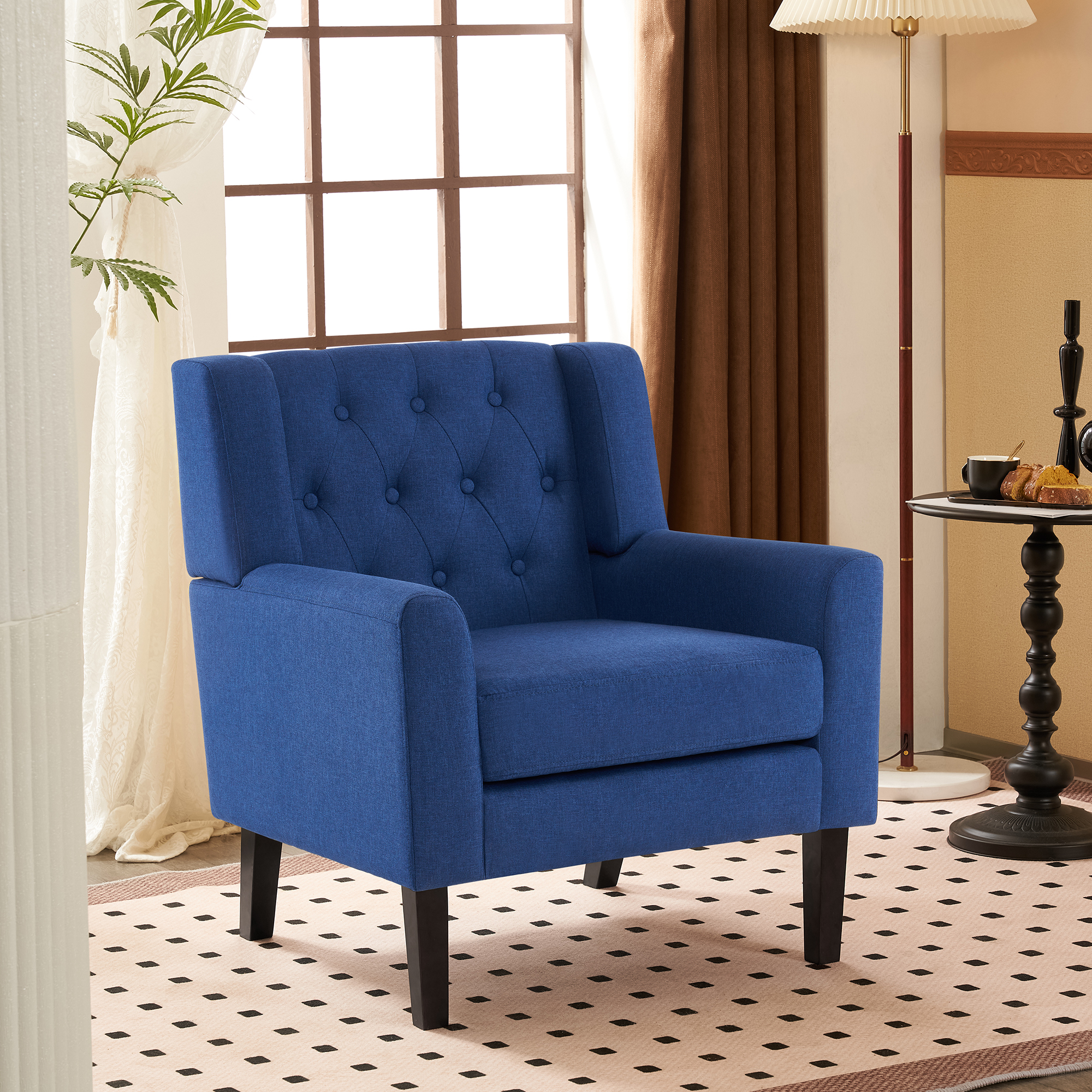 AUSTUFF Modern Accent Chair Arm Chair for Living Room, Blue