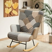 AUSTUFF Rocking Chair Nursery Accent Chair for Living Room, Gray