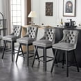 "AUSTUFF Modern Swivel Bar Stools, Set of 4, 30"" Velvet Barstools