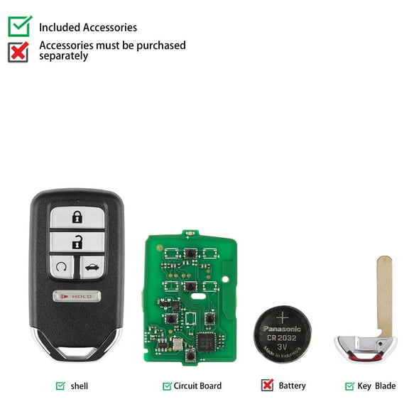 AUTEL IKEYHD005AL Fit for Honda 5 Buttons Universal for Smart Key Remote Start,Trunk