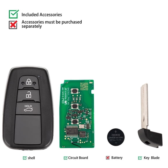 AUTEL IKEYTY8A3BL for Smart Key for Toyota Style 3 Buttons 315 433 MHz Universal