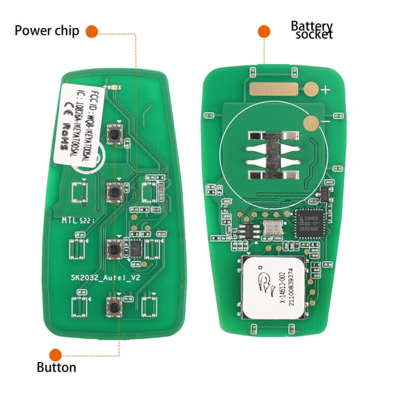 AUTEL MAXIIM IKEY Auto for Smart Key Standard Style IKEYAT004EL 4 Button Independent