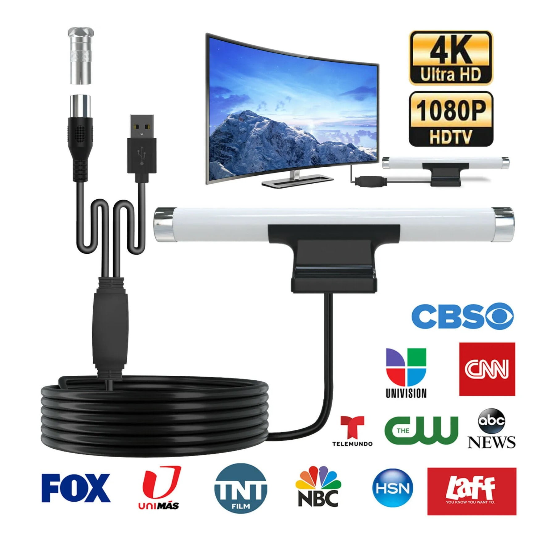 AUTERCO 2023 Newest Indoor TV Antenna 300 Miles Range Portable