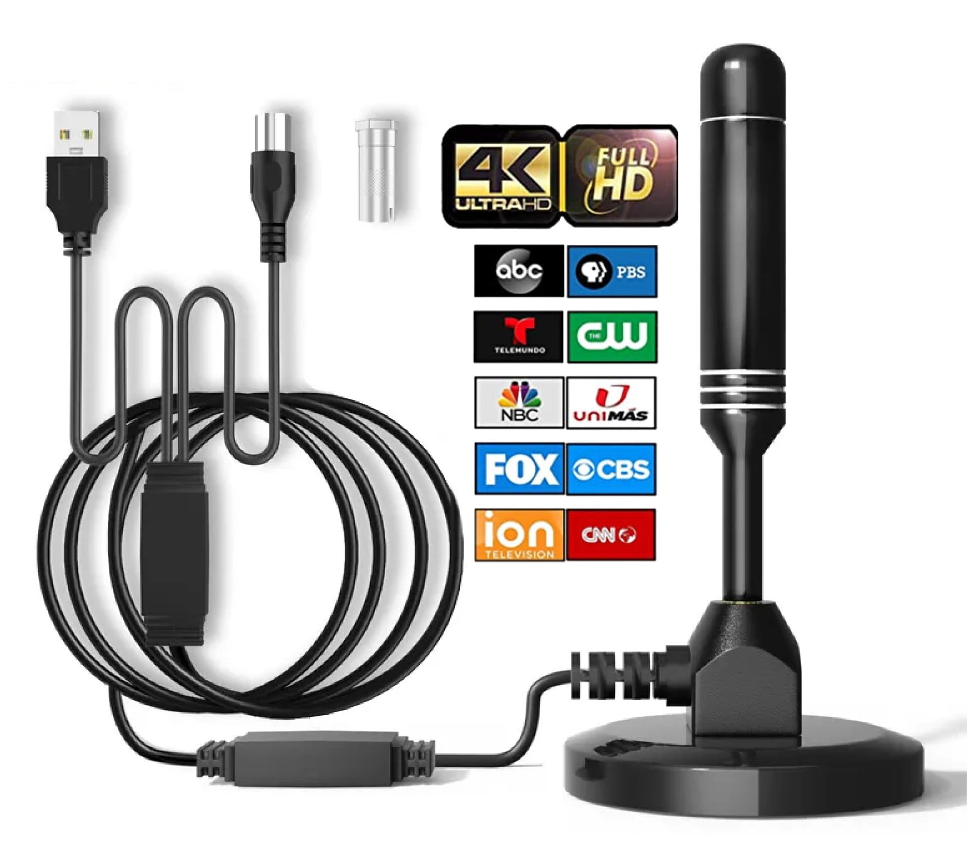 AUTERCO 2024 Digital HD TV Antenna with Base 300 Miles Range