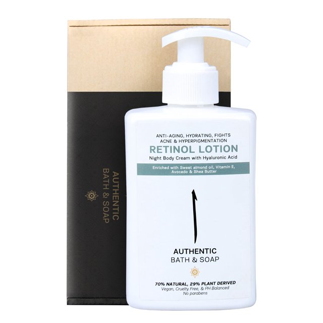 AUTHENTIC BATH & SOAP Natural Retinol Night Body Lotion with Vitamin