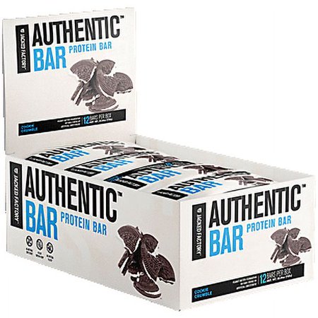 Jacked Factory Authentic Bar, Protein Bar, Cookie Crumble, 12 Bars, 2.12 oz (60 g) Each